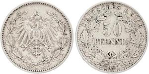 50 Pfennig Empire allemand (1871-1918)  