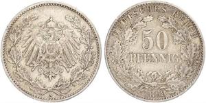 50 Pfennig Empire allemand (1871-1918)  