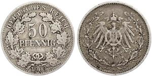 50 Pfennig Empire allemand (1871-1918)  