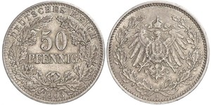 50 Pfennig Empire allemand (1871-1918)  