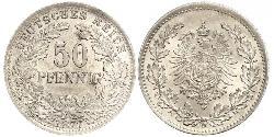 50 Pfennig Imperio alemán (1871-1918)  