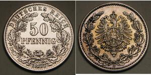 50 Pfennig Imperio alemán (1871-1918)  