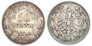 50 Pfennig Imperio alemán (1871-1918)  