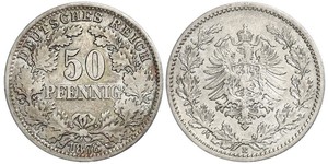 50 Pfennig Imperio alemán (1871-1918)  