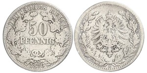 50 Pfennig Imperio alemán (1871-1918)  