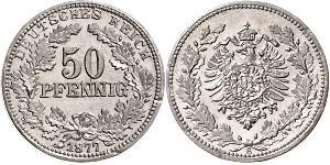 50 Pfennig Imperio alemán (1871-1918)  
