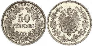 50 Pfennig Imperio alemán (1871-1918)  