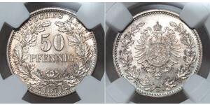 50 Pfennig Imperio alemán (1871-1918)  