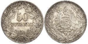50 Pfennig Imperio alemán (1871-1918)  