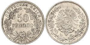 50 Pfennig Imperio alemán (1871-1918)  