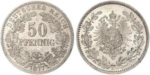 50 Pfennig Imperio alemán (1871-1918)  