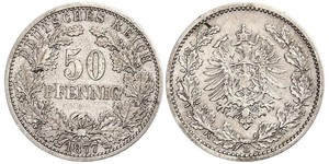 50 Pfennig Imperio alemán (1871-1918)  