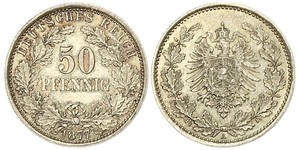 50 Pfennig Imperio alemán (1871-1918)  