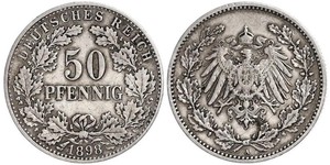 50 Pfennig Imperio alemán (1871-1918)  