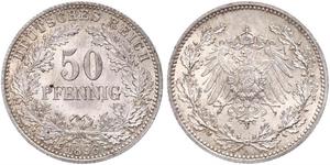 50 Pfennig Imperio alemán (1871-1918)  