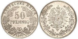 50 Pfennig Imperio alemán (1871-1918)  