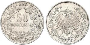 50 Pfennig Imperio alemán (1871-1918)  