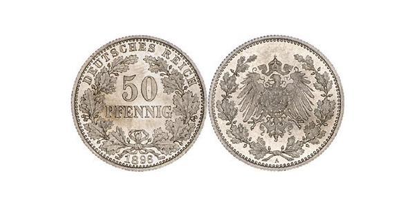 50 Pfennig Imperio alemán (1871-1918)  