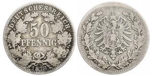 50 Pfennig Impero tedesco (1871-1918)  