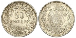 50 Pfennig Impero tedesco (1871-1918)  