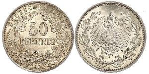 50 Pfennig Impero tedesco (1871-1918)  