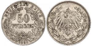 50 Pfennig Impero tedesco (1871-1918)  