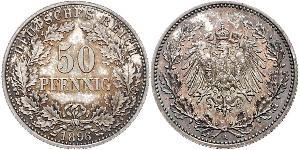50 Pfennig Impero tedesco (1871-1918)  