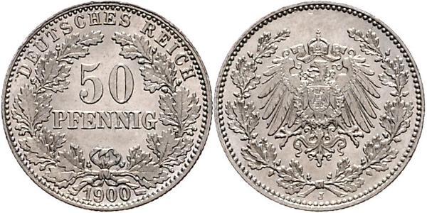 50 Pfennig Impero tedesco (1871-1918)  