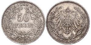 50 Pfennig 德意志帝國 (1871 - 1918)  