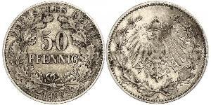 50 Pfennig 德意志帝國 (1871 - 1918)  