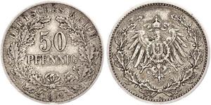 50 Pfennig 德意志帝國 (1871 - 1918)  