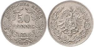 50 Pfennig 德意志帝國 (1871 - 1918)  