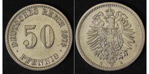 50 Pfennig 德国 銀 