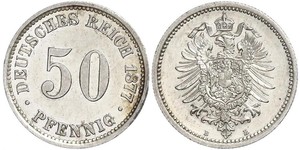 50 Pfennig 德国 銀 