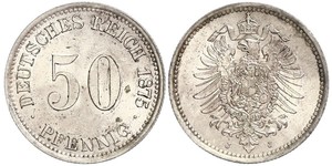 50 Pfennig 德国 銀 