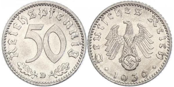 50 Pfennig 德国 铝 