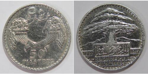 50 Piastre Liban Argent 