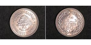 50 Piastre Líbano Plata 