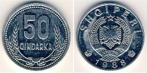 50 Qindarka 阿尔巴尼亚 铝 