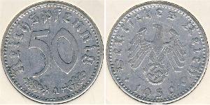 50 Reichpfennig Germania nazista (1933-1945) Alluminio 