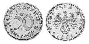 50 Reichpfennig Germania nazista (1933-1945) Alluminio 