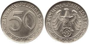 50 Reichpfennig Germania nazista (1933-1945) Nichel 