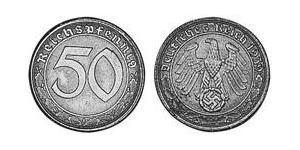 50 Reichpfennig Troisième Reich (1933-1945) Nickel 