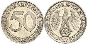 50 Reichpfennig Troisième Reich (1933-1945) Nickel 