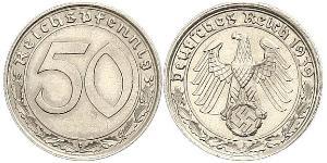 50 Reichpfennig 納粹德國 (1933 - 1945) 镍 