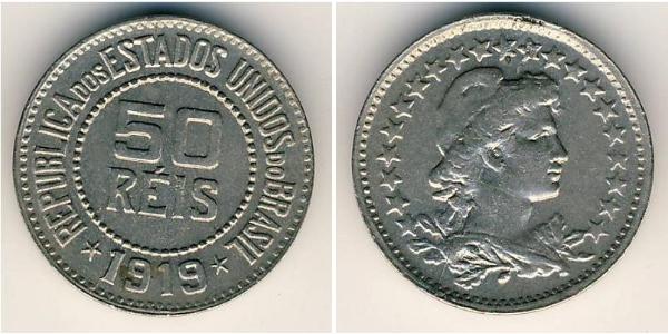 50 Reis Brazil Copper/Nickel 
