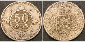 50 Reis Royaume de Portugal (1139-1910) Cuivre/Nickel Charles I de Portugal (1863-1908)