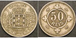 50 Reis Royaume de Portugal (1139-1910) Cuivre/Nickel Charles I de Portugal (1863-1908)