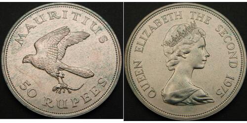 50 Rupee Mauritius Silber 