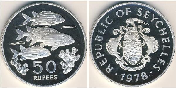 50 Rupee Seychellen Silber 